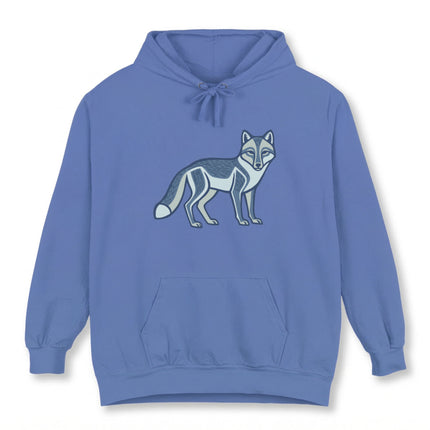 Inuit Fox Hoodie | Geometric Tribal Arctic Fox Graphic Pullover Hoodie