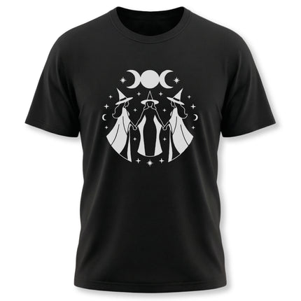 Triple Goddess Moon Phases Graphic Tee | Witches Moon Apparel