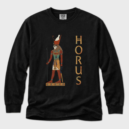 Horus Egyptian God Long Sleeve T-Shirt | Ancient Egypt Graphic Tee