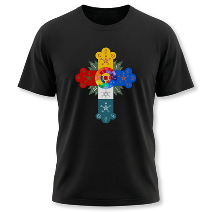 Rosy Cross Esoteric Symbols Graphic T-Shirt | Occult Art Tee