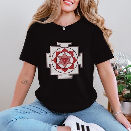 Bagalamukhi Yantra T-Shirt | Goddess Bagalamukhi Sacred Geometry Tee Shirt