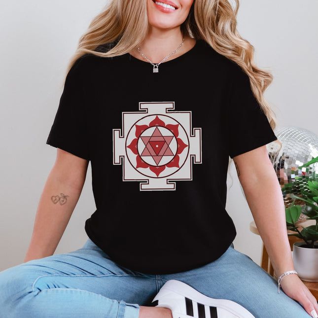 Bagalamukhi Yantra T-Shirt | Goddess Bagalamukhi Sacred Geometry Tee Shirt