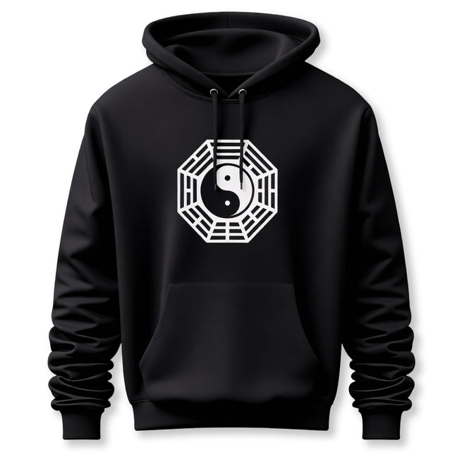 Bagua Yin Yang Hoodie | Taoist I Ching Graphic Pullover | Trigram Sweatshirt V1