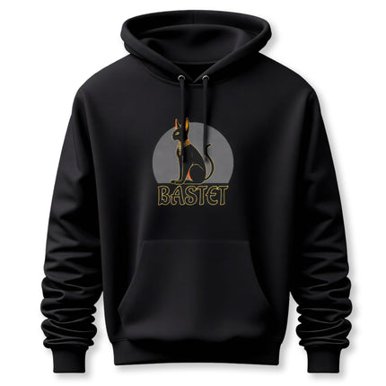 Bastet Cat Hoodie | Ancient Egyptian Graphic & Text Unisex Pullover V3