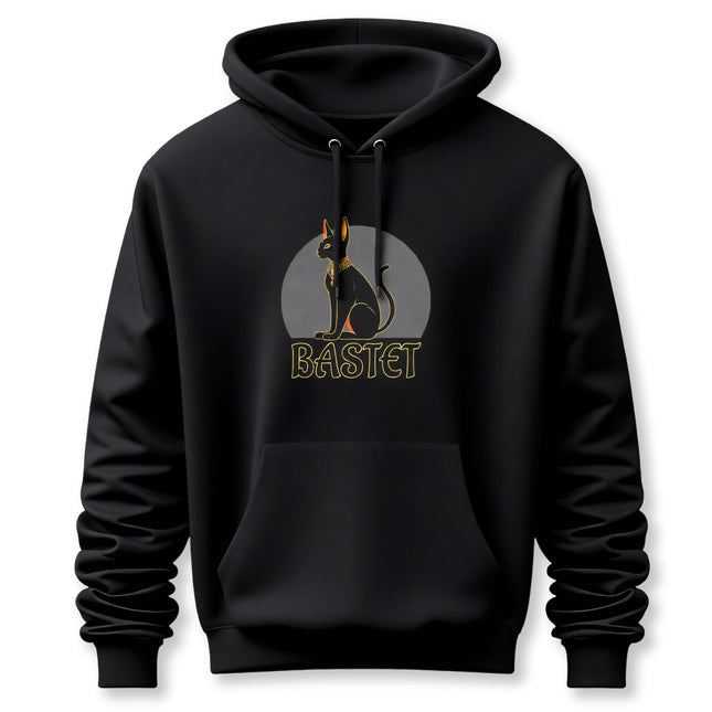 Bastet Cat Hoodie | Ancient Egyptian Graphic & Text Unisex Pullover V3
