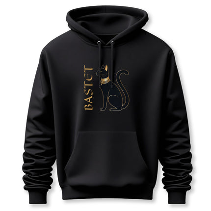 Bastet Cat Hoodie | Egyptian Goddess Graphic and Text Unisex Pullover V1