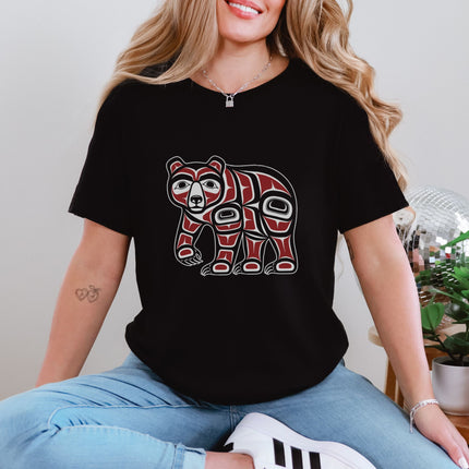 Haida Bear T-Shirt | Native American Pacific Northwest Formline Art Tee