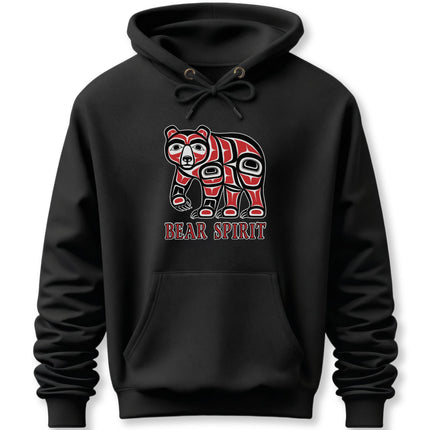 Bear Spirit Native American Hoodie | Indigenous Formline Art Pullover Hoodie