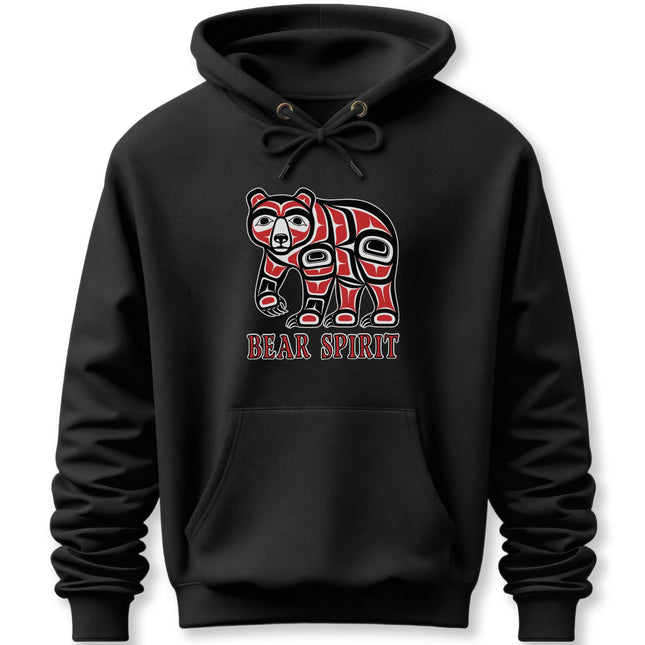 Bear Spirit Native American Hoodie | Indigenous Formline Art Pullover Hoodie