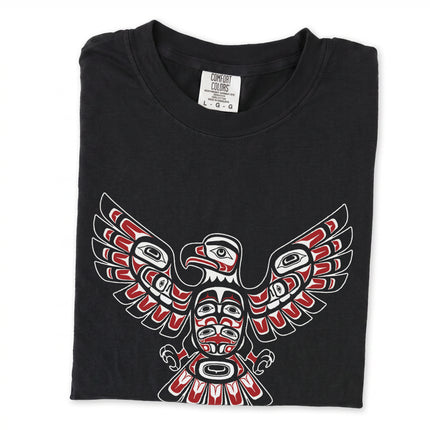 Haida Eagle formline art graphic tee featuring indigenous Northwest Coast artwork.