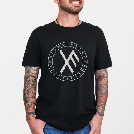 Norse Luck Bind Rune Elder Futhark T-Shirt | Viking Runic Unisex Tee Shirt