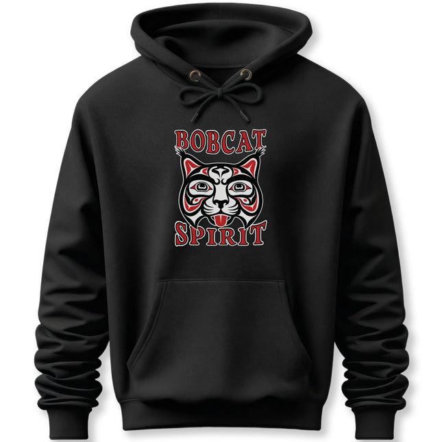 Bobcat Spirit Formline Art Hoodie | Pacific Northwest Indigenous Pullover Hoodie