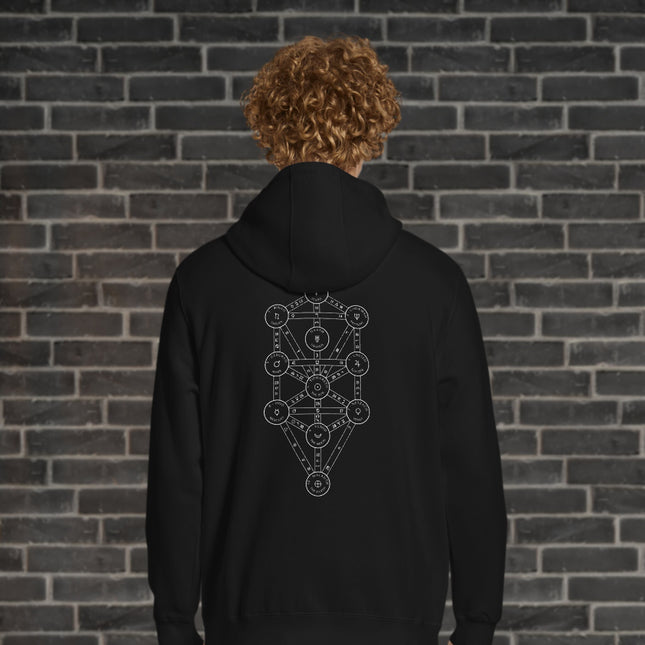 Kabbalah Tree of Life Back Print Hoodie | Esoteric Sephirot Symbol Pullover