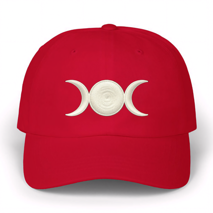 Embroidered Triple Moon Goddess Hat V3