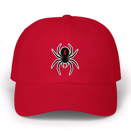 Black Widow Spider Hat |  Embroidered Baseball Cap