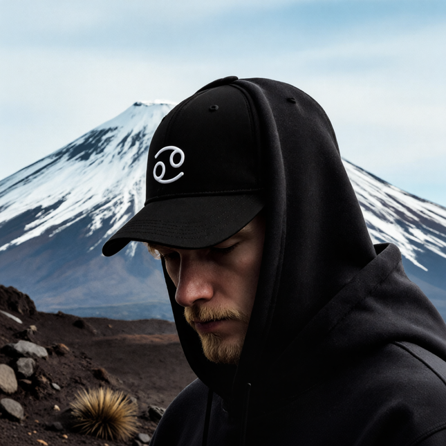 Cancer Zodiac Sign Baseball Cap | Embroidered Astrological Symbol Hat