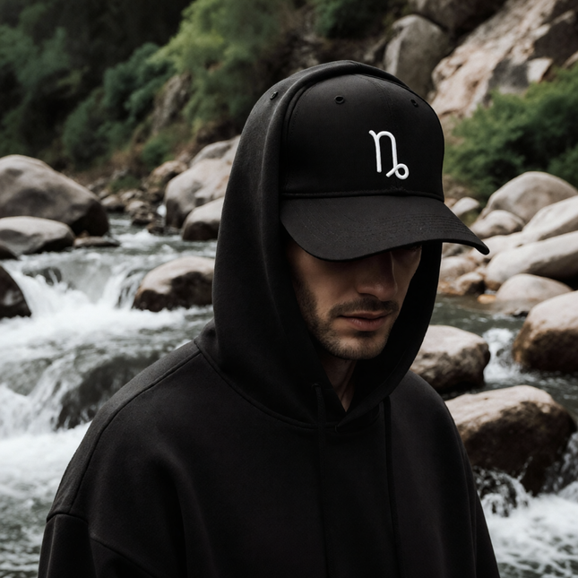Capricorn Zodiac Baseball Cap | Embroidered Astrology Sign Hat