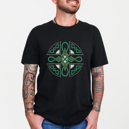 Celtic Cross T-Shirt | Irish Knot Graphic Print Unisex Tee Shirt Design