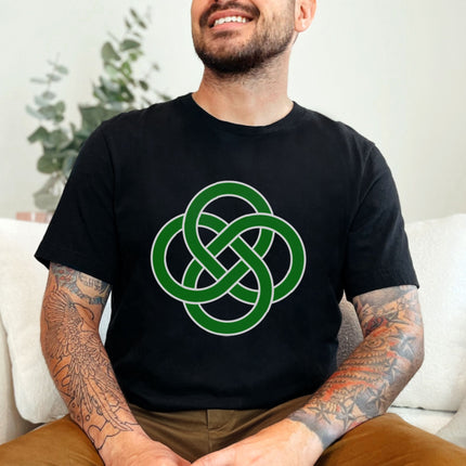 Irish Green Celtic Knot T-Shirt | Infinity Knotwork Unisex Graphic Tee