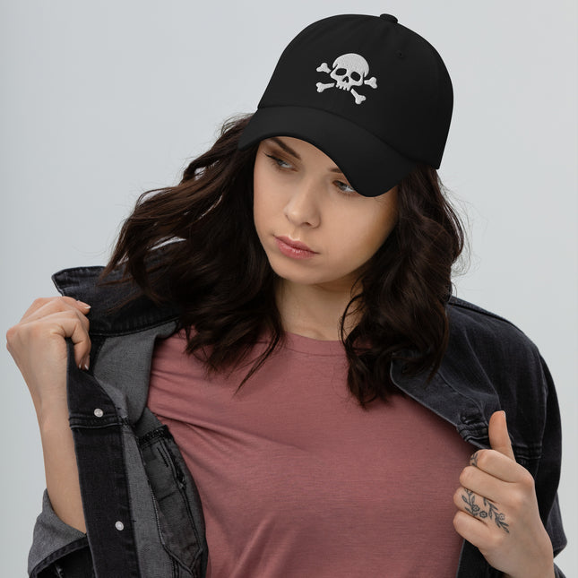 Skull And Crossbones Baseball Cap | Jolly Roger Embroidered Dad Hat