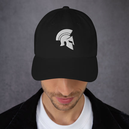 Spartan Helmet Dad Hat | Ancient Greek Warrior Embroidered Cap