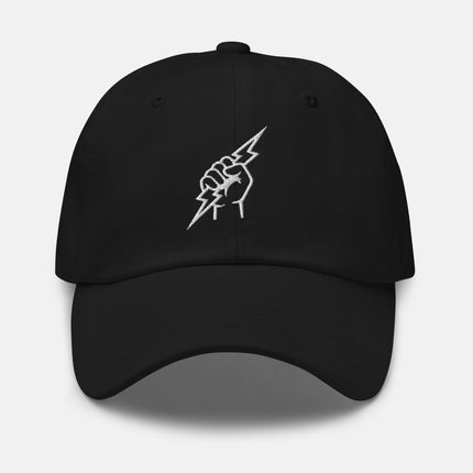 Zeus Thunder God Dad Hat | Fist with Lightning Bolt Embroidered Cap