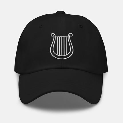 Greek Lyre Dad Hat | Apollo Mythology Symbol Embroidered Cap