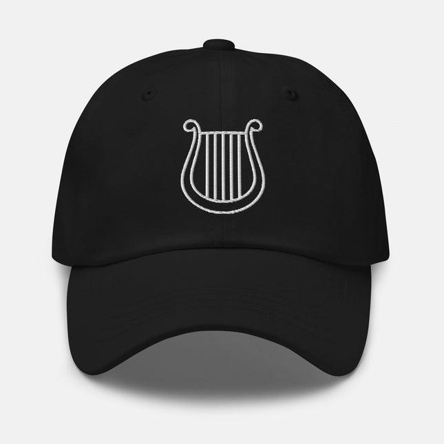 Greek Lyre Dad Hat | Apollo Mythology Symbol Embroidered Cap