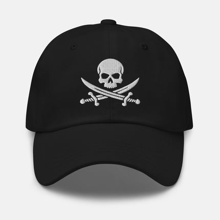 Jolly Roger Dad Hat | Pirate Skull and Crossed Swords Embroidered Cap