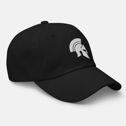 Spartan Helmet Dad Hat | Ancient Greek Warrior Embroidered Cap