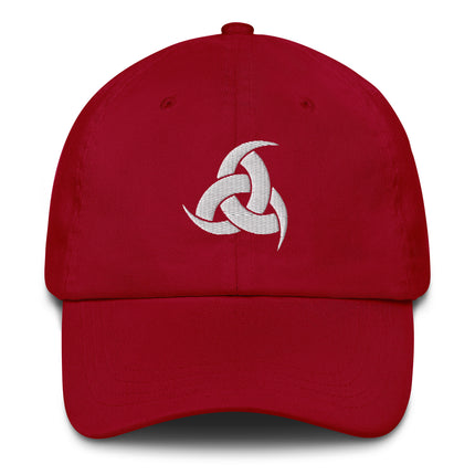 Embroidered Triple Horn of Odin Viking baseball cap featuring Norse mythology symbol.