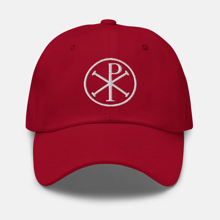 Chi Rho Symbol Dad Hat | Early Christian Art Embroidered Cap