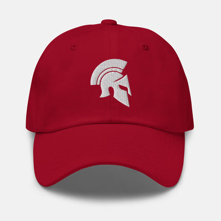 Spartan Helmet Dad Hat | Ancient Greek Warrior Embroidered Cap