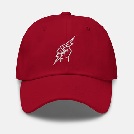 Zeus Thunder God Dad Hat | Fist with Lightning Bolt Embroidered Cap