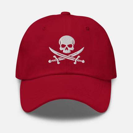 Jolly Roger Dad Hat | Pirate Skull and Crossed Swords Embroidered Cap