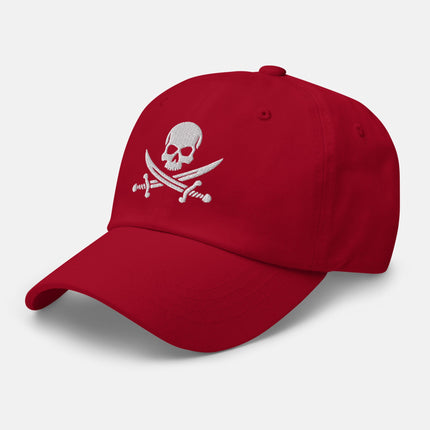 Jolly Roger Dad Hat | Pirate Skull and Crossed Swords Embroidered Cap