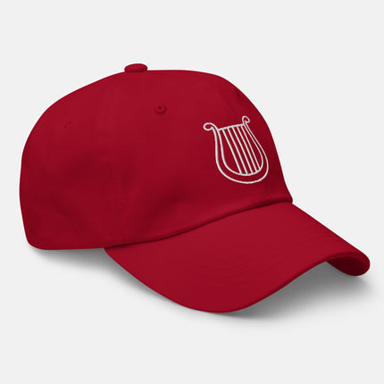 Greek Lyre Dad Hat | Apollo Mythology Symbol Embroidered Cap