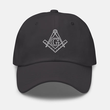 Masonic Square and Compass Dad Hat | Lodge Symbolism Embroidered Cap
