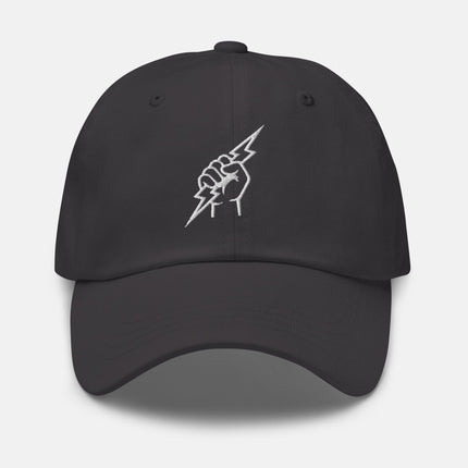 Zeus Thunder God Dad Hat | Fist with Lightning Bolt Embroidered Cap