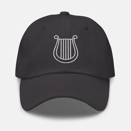 Greek Lyre Dad Hat | Apollo Mythology Symbol Embroidered Cap