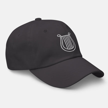 Greek Lyre Dad Hat | Apollo Mythology Symbol Embroidered Cap