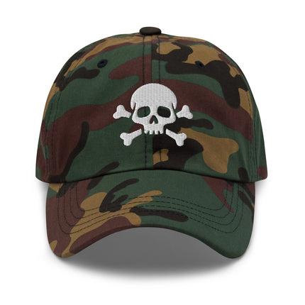 Skull And Crossbones Baseball Cap | Jolly Roger Embroidered Dad Hat