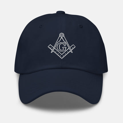 Masonic Square and Compass Dad Hat | Lodge Symbolism Embroidered Cap
