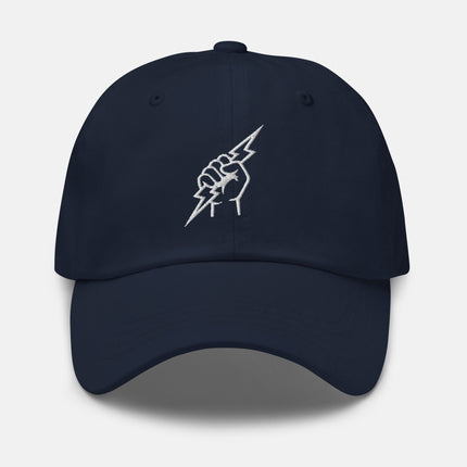 Zeus Thunder God Dad Hat | Fist with Lightning Bolt Embroidered Cap