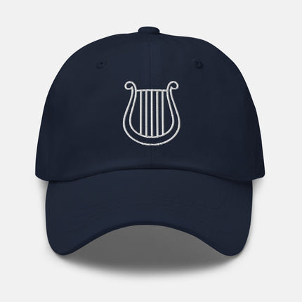 Greek Lyre Dad Hat | Apollo Mythology Symbol Embroidered Cap