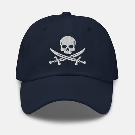 Jolly Roger Dad Hat | Pirate Skull and Crossed Swords Embroidered Cap