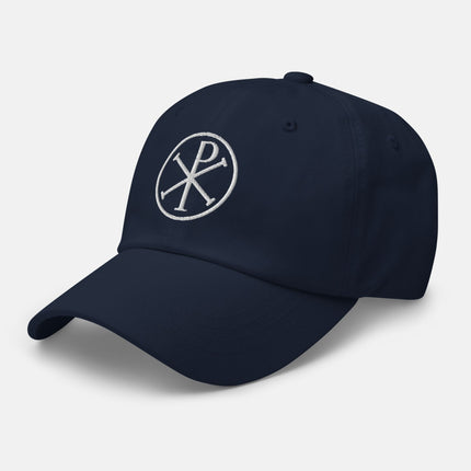 Chi Rho Symbol Dad Hat | Early Christian Art Embroidered Cap