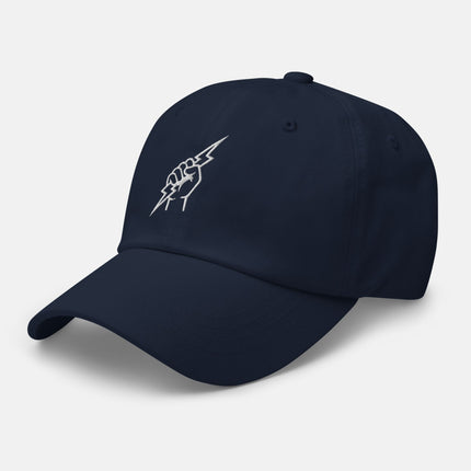 Zeus Thunder God Dad Hat | Fist with Lightning Bolt Embroidered Cap