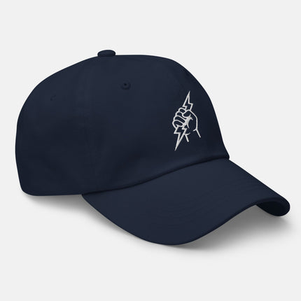 Zeus Thunder God Dad Hat | Fist with Lightning Bolt Embroidered Cap