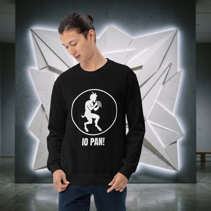 IO PAN! Pan God Satyr graphic sweatshirt featuring Crowley Thelema occult art.